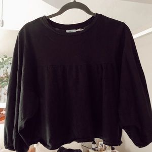 Black balloon 3/4 sleeve shirt